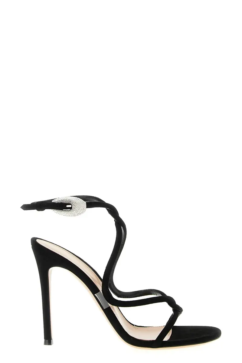 Sandalo 'Mamba Crystal' Nero