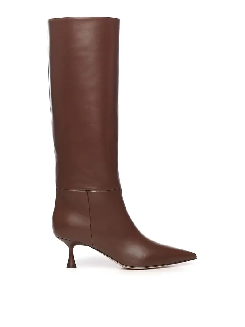 Stivali in pelle Joyce Marrone