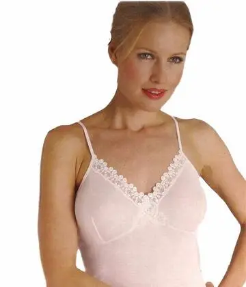 Canottiera donna spallina stretta in filo di scozia con forma seno Gicipi 280/6 S/S Tg 8