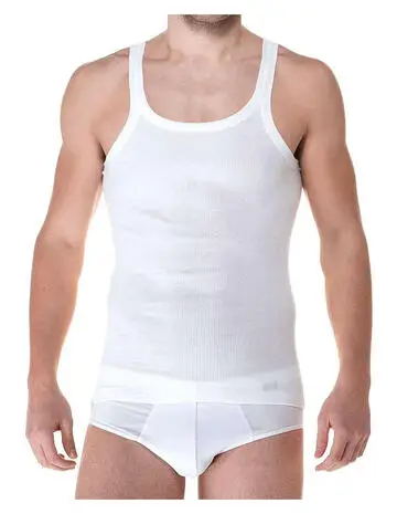 Canottiera uomo spalla stretta in cotone a costine Gicipi 110/SA