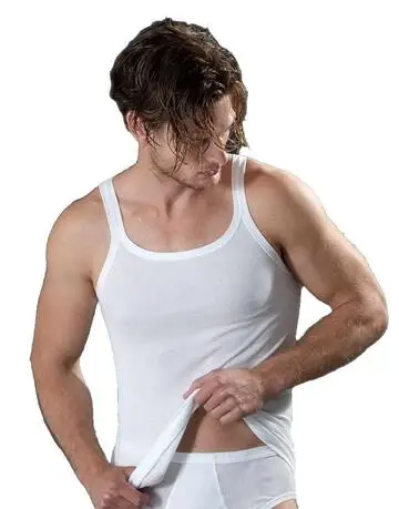 Canottiera uomo spalla stretta in filo di scozia Gicipi 280 S/S Tg 8