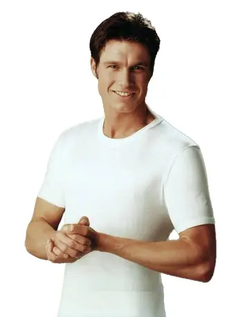 Maglia uomo girocollo filo di Scozia Gicipi 261 Tg 8 BIANCO