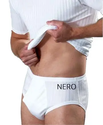 Slip uomo aperto filo di scozia scarto ago Gicipi 281 Nero
