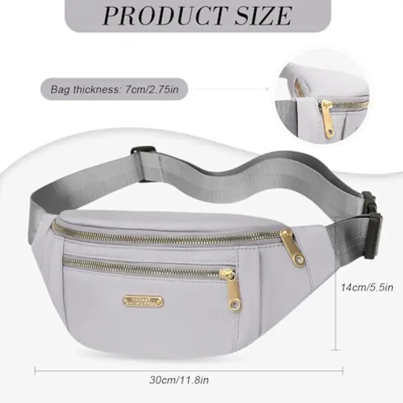 GIDWRIY Marsupio Uomo Grigio 1917431 miniatura 2