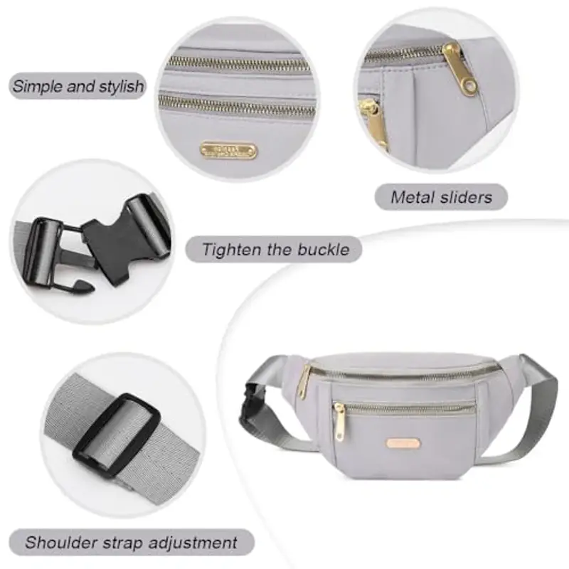 GIDWRIY Marsupio Uomo Grigio 1917431 miniatura 3