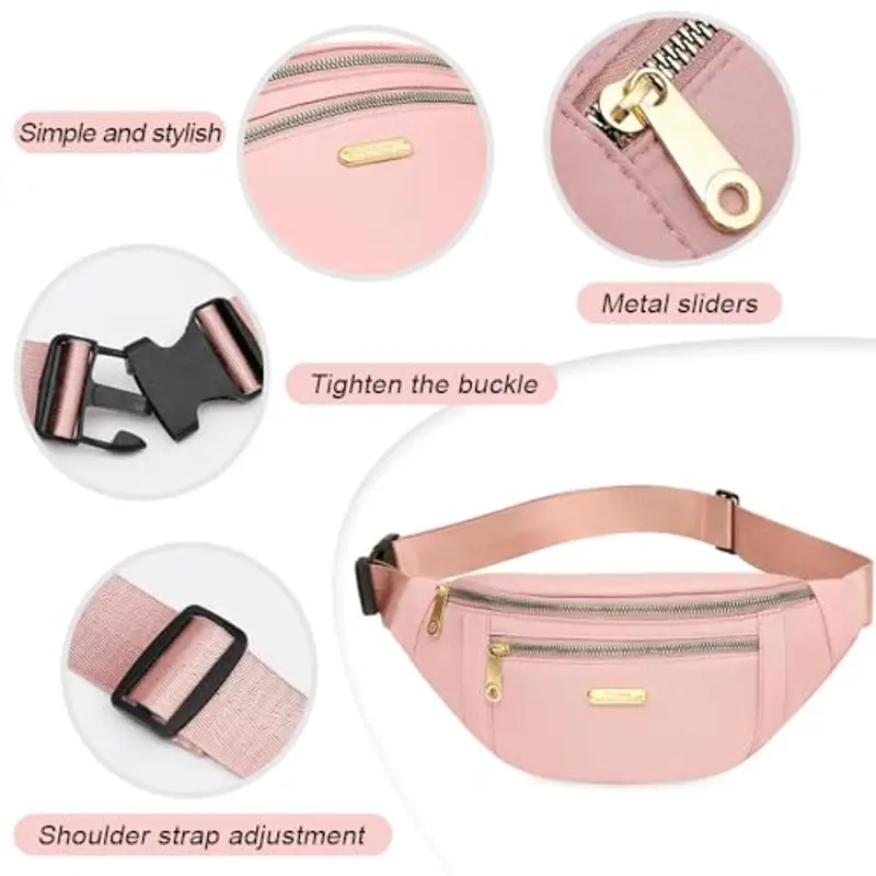 GIDWRIY Marsupio Uomo Rosa 1917437 miniatura 3