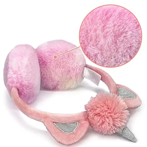 Gifts Treat Ragazze Paraorecchie per bambini Paraorecchie con unicorno Paraorecchie in maglia con motivo animale miniatura 3