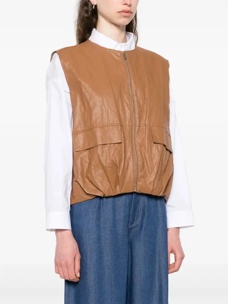 Rame Gilet Marrone 1046883 miniatura 2