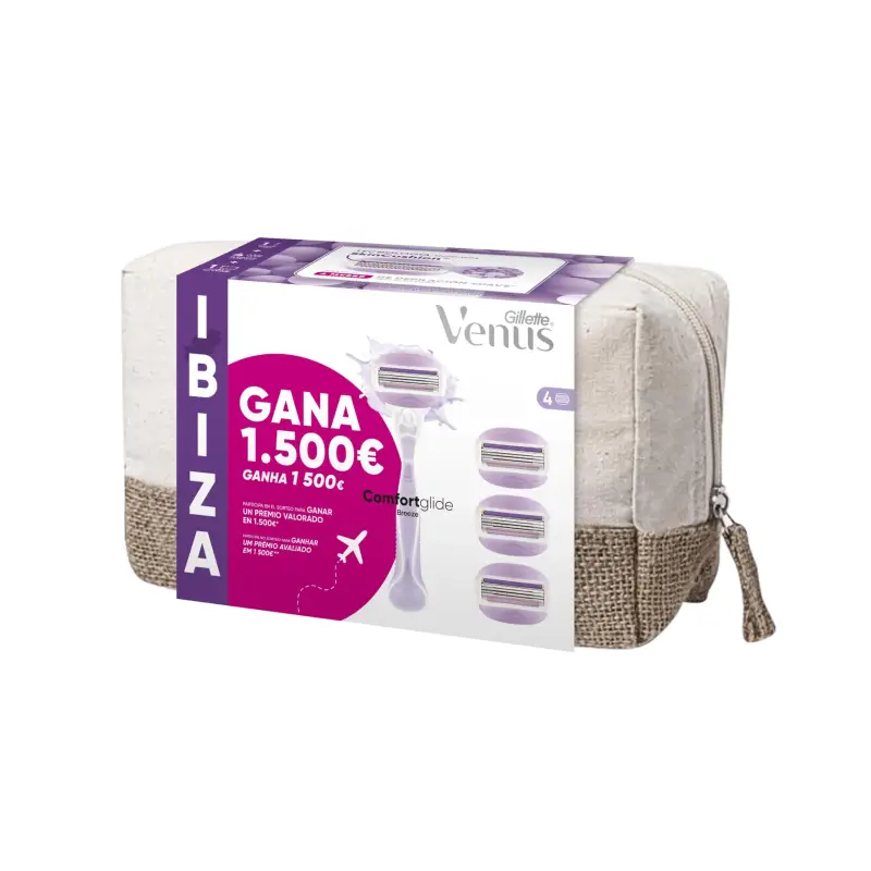 Borsa cosmetici Gillette Venus Breeze Ibiza 4 ricariche