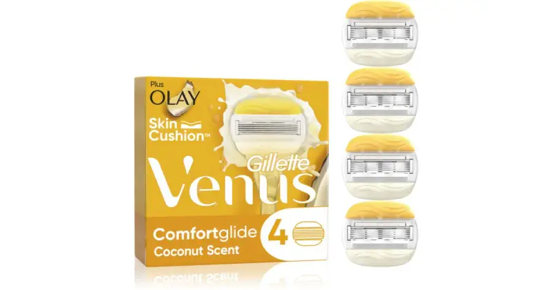 Venus Comfortglide Olay Cocco Lame Di Ricambio 4 Pezzi