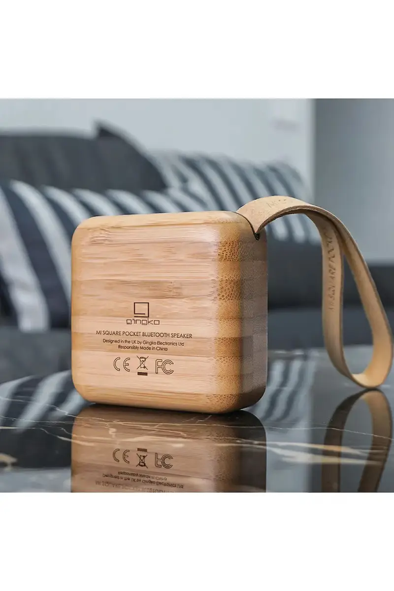 autoparlante wireless Mi Square Pocket Speaker 7 x 7 x 2, 8 cm Beige miniatura 3