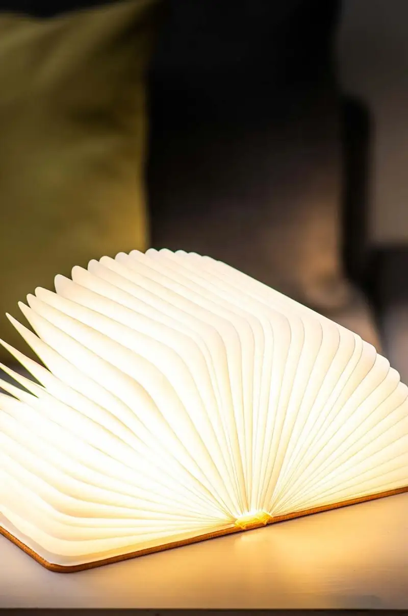 lampada a led Large Fabric Book Light Arancione miniatura 2