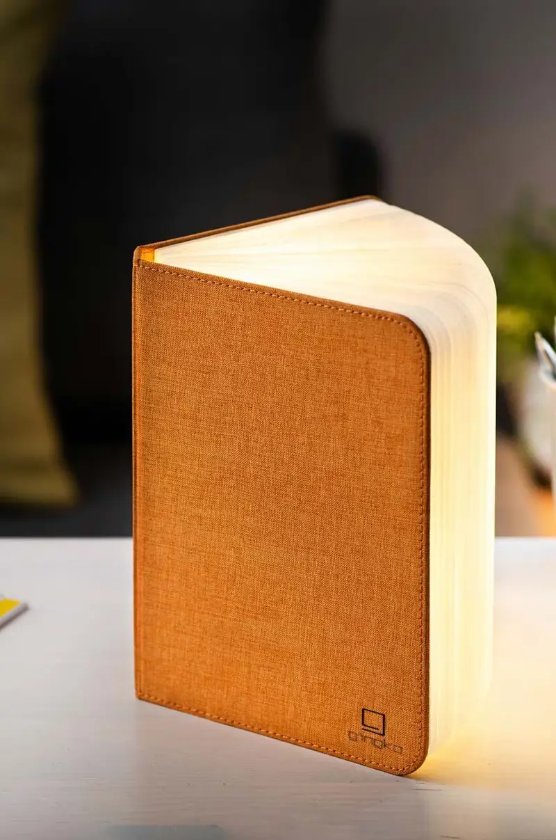 lampada a led Large Fabric Book Light Arancione miniatura 3