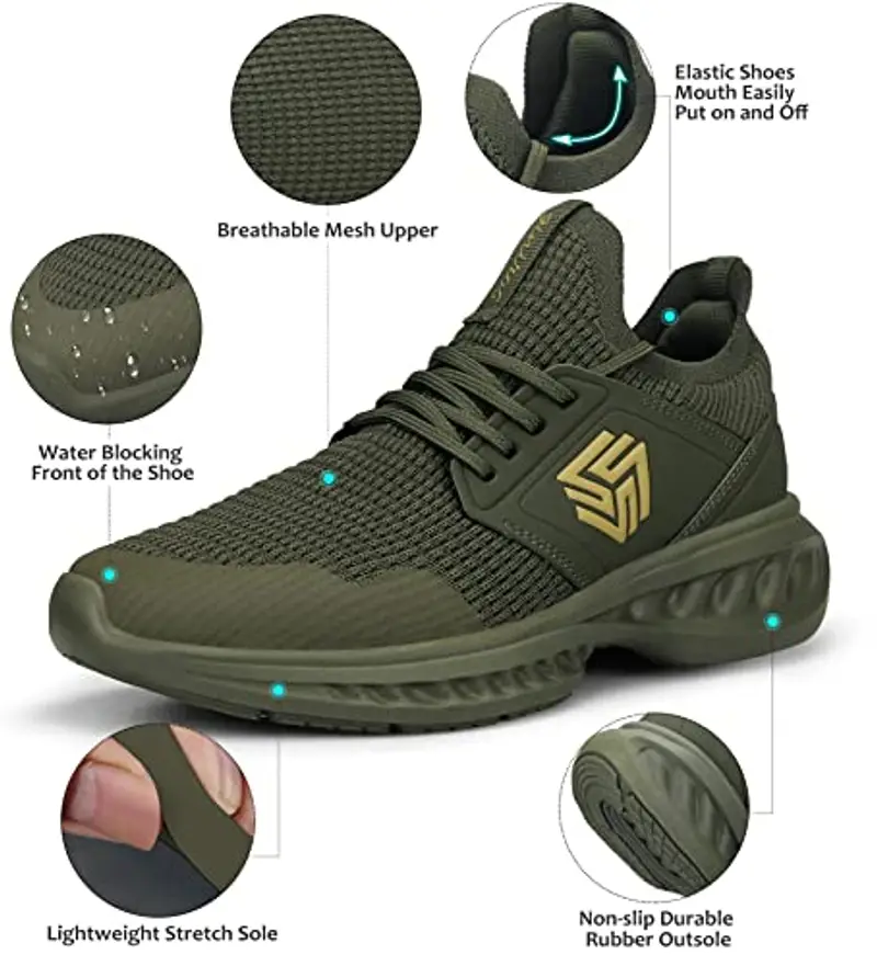 Giniros Sneakers Donna Scarpe Running Ginnastica Donna Corsa Camminata Trekking Tennis Outdoor Fitness Sportive Palestra Scarpe Lavoro Leggere Traspiranti Casual Scarpe Comode Donna Jogging Verde 36 miniatura 2