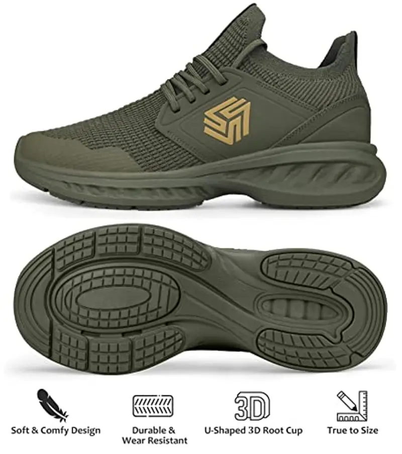 Giniros Sneakers Donna Scarpe Running Ginnastica Donna Corsa Camminata Trekking Tennis Outdoor Fitness Sportive Palestra Scarpe Lavoro Leggere Traspiranti Casual Scarpe Comode Donna Jogging Verde 36 miniatura 3