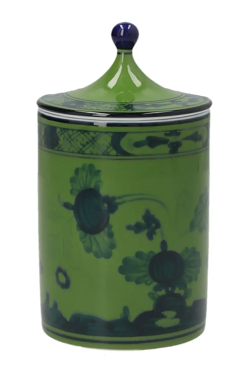 Candela Con Coperchio 'Oriente Italiano' 295 Gr Verde