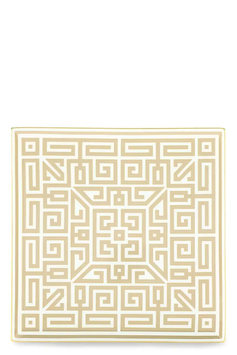 Centrotavola Quadrato Labirinto Beige