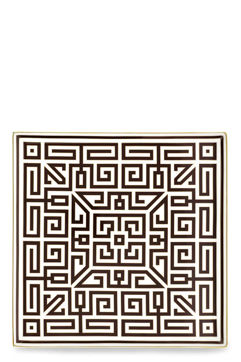 Centrotavola Quadrato 'Labirinto' Marrone