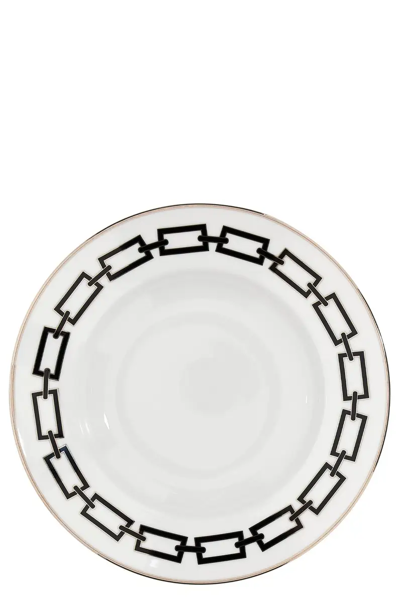 Piatto Fondo 'Catene Impero' ⌀ 24,5 Cm Bianco