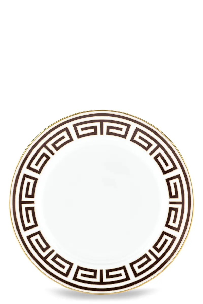Piatto Piano 'Labirinto' ⌀ 28 Cm Marrone