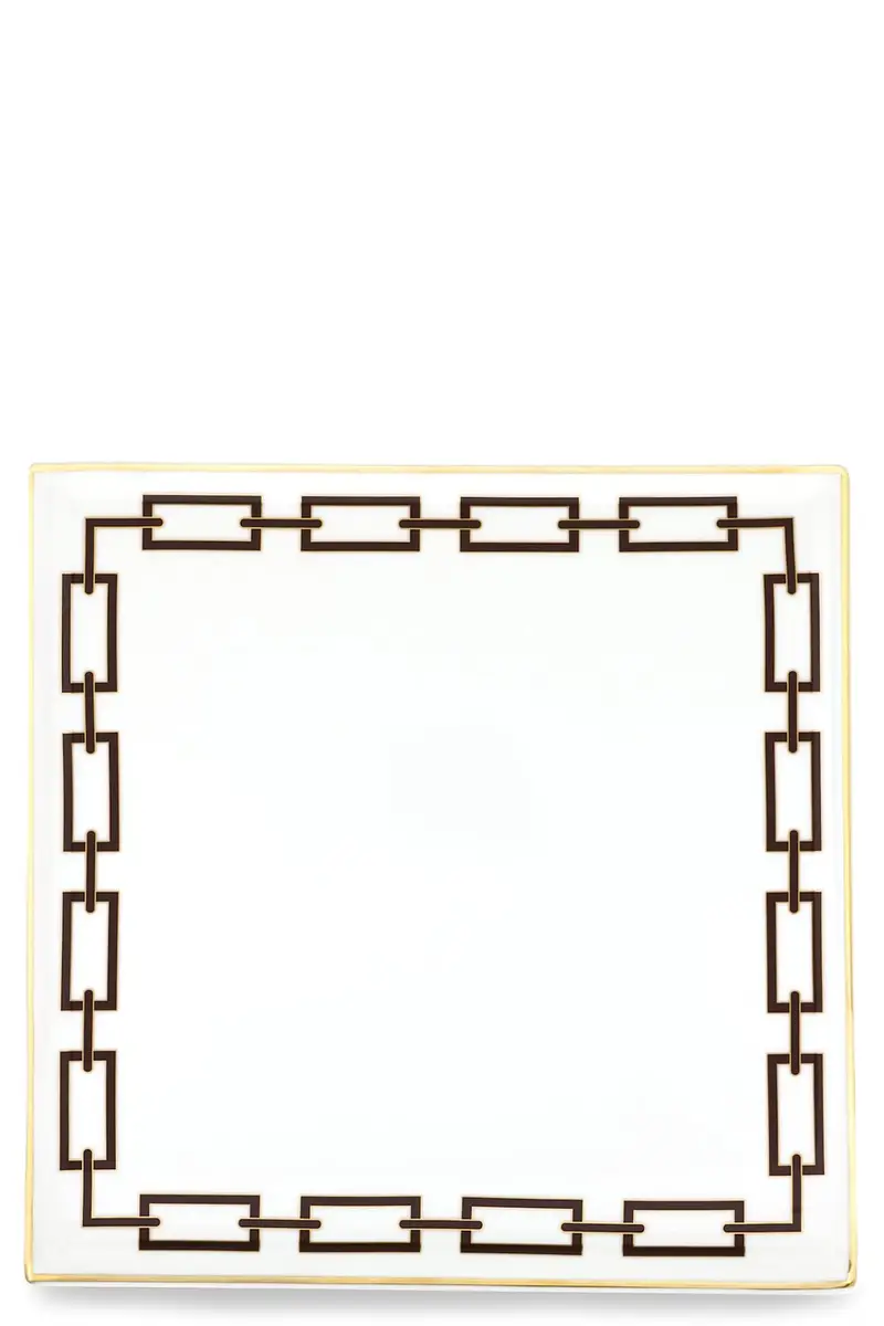 Vassoio Quadrato 'Catene' Marrone