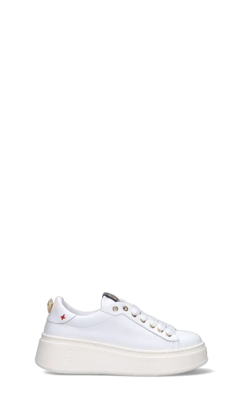 Sneaker donna bianca in pelle Vario
