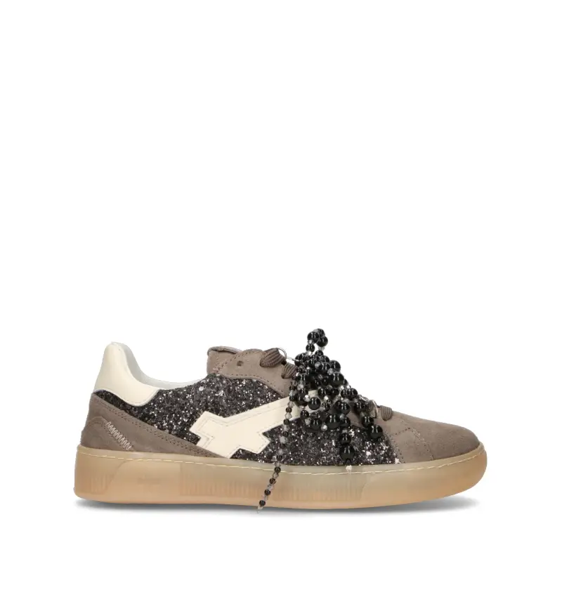 Sneaker donna grigia in suede Vario