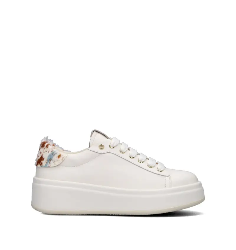Sneaker donna panna in pelle Vario