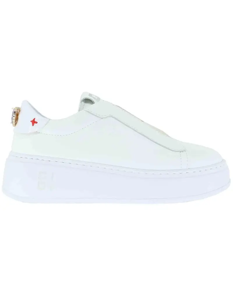 Gio + Sneakers donna in pelle bianco Donna NILA 01