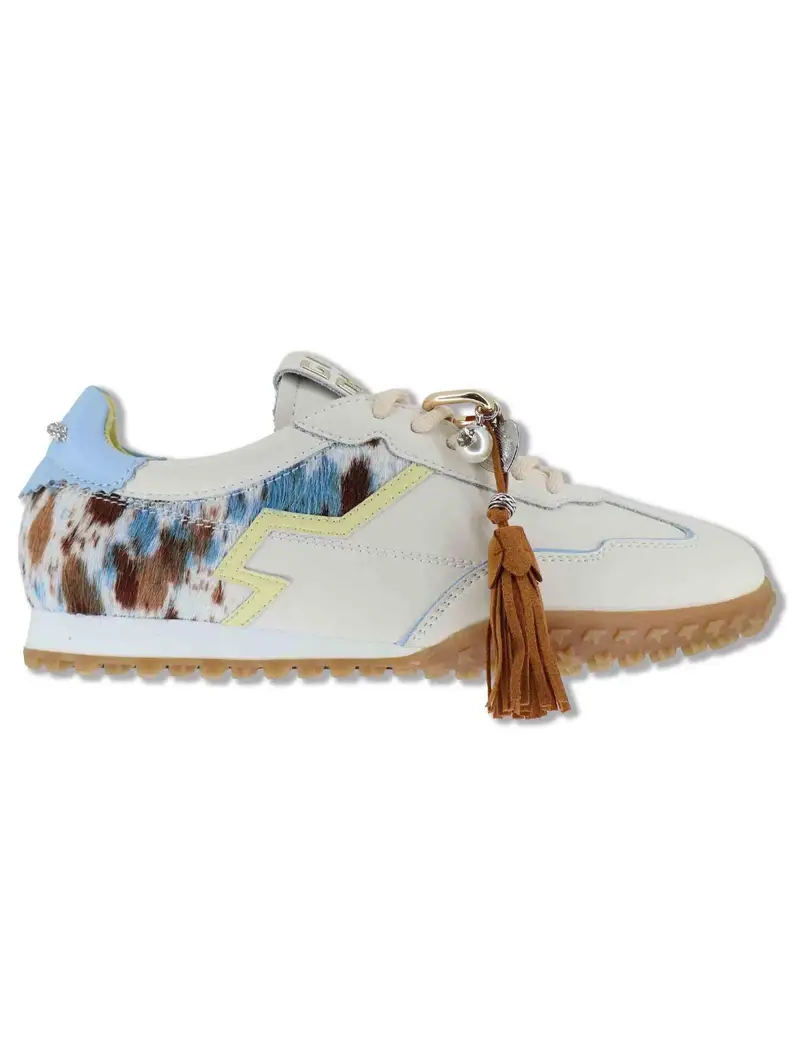 Sneakers in pelle bianca con charms Donna CIELO 06