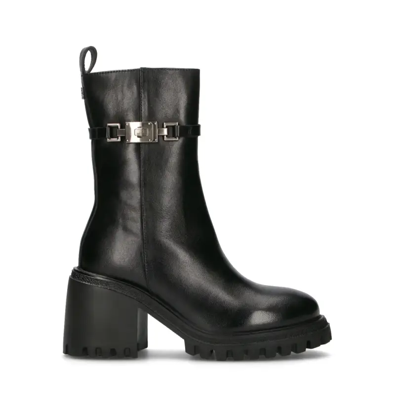 Stivale donna nero in pelle Vario