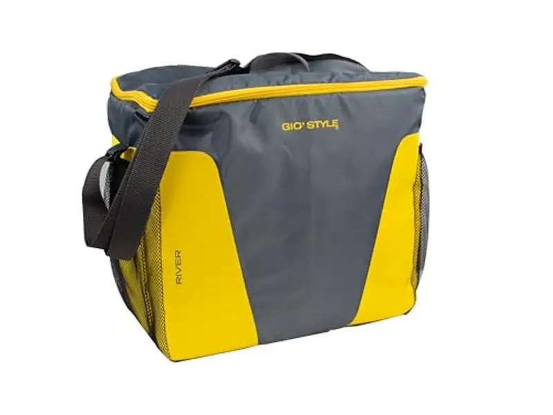 GIO'STYLE Borsa termica River messenger | Giallo/Nero | L 35 cm | Spallacci imbottiti | Due tasche in rete portaoggetti