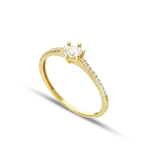 Anello Donna Solitario Oro Giallo GL102220