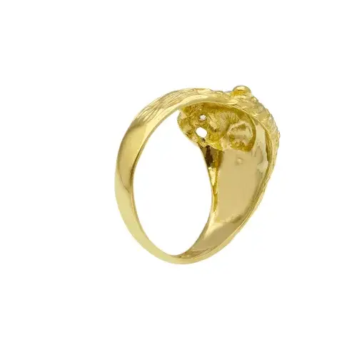 Anello Oro Giallo Testa di Leone GL101665 miniatura 2