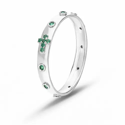 Anello Rosario Donna Oro Bianco GL102361