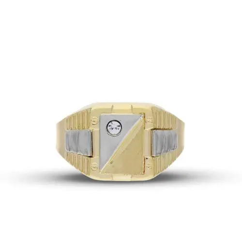 Anello Uomo Oro Bianco Giallo GL102116 miniatura 2