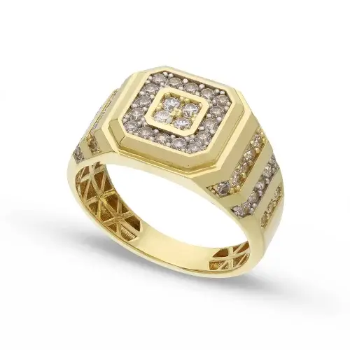 Anello Uomo Oro Bianco Giallo GL102295