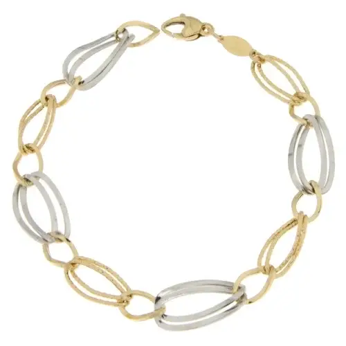 Bracciale Donna Oro Giallo Bianco GL100738