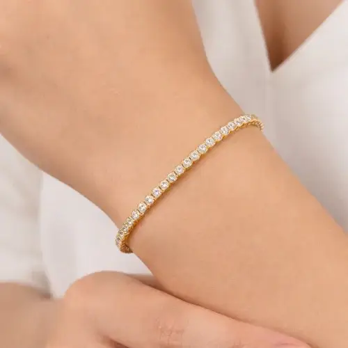 Bracciale Donna Tennis Oro Giallo GL101891 miniatura 2