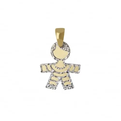 Ciondolo Bimbo Oro Giallo Bianco GL101559