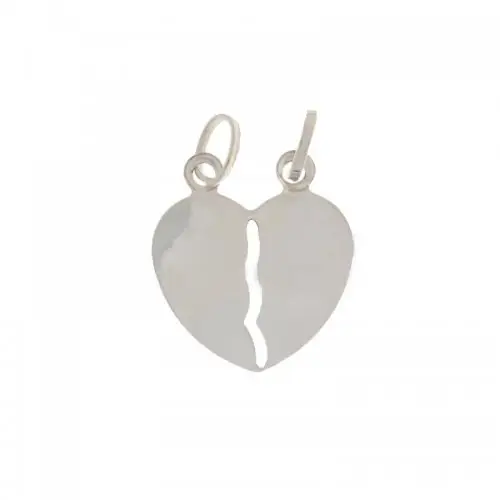 Ciondolo doppio con Cuore spezzato da spezzare Oro bianco 803321703332