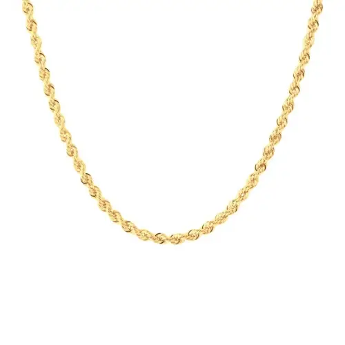 Collana Fune Corda Oro Giallo 18 KT 50 cm