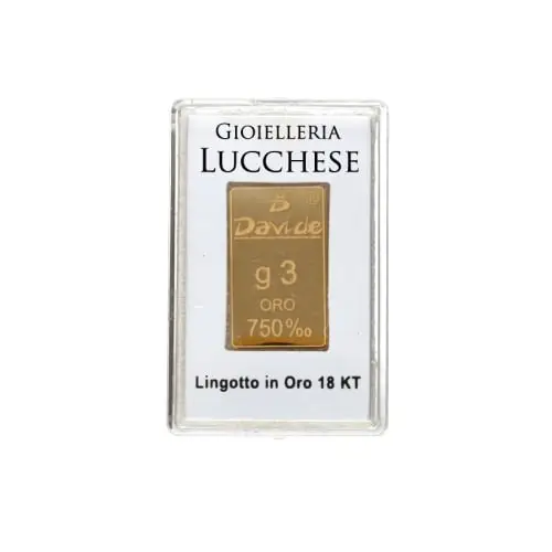 Lingotto 3 Grammi Oro 750 18KT