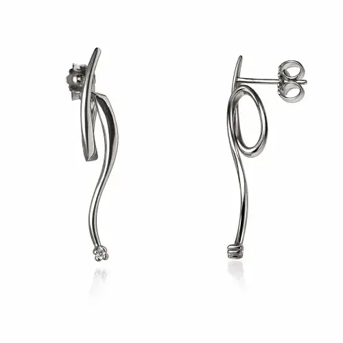 Orecchini Donna Oro Bianco GL102402 miniatura 2