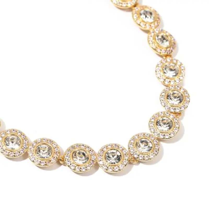 Gioiello Bracciale Donna in Oro 18K - Angelica Cristalli Regolabile 18.5-21cm, Regalo Elegante per Fidanzamento, Matrimonio e Anniversari miniatura 2