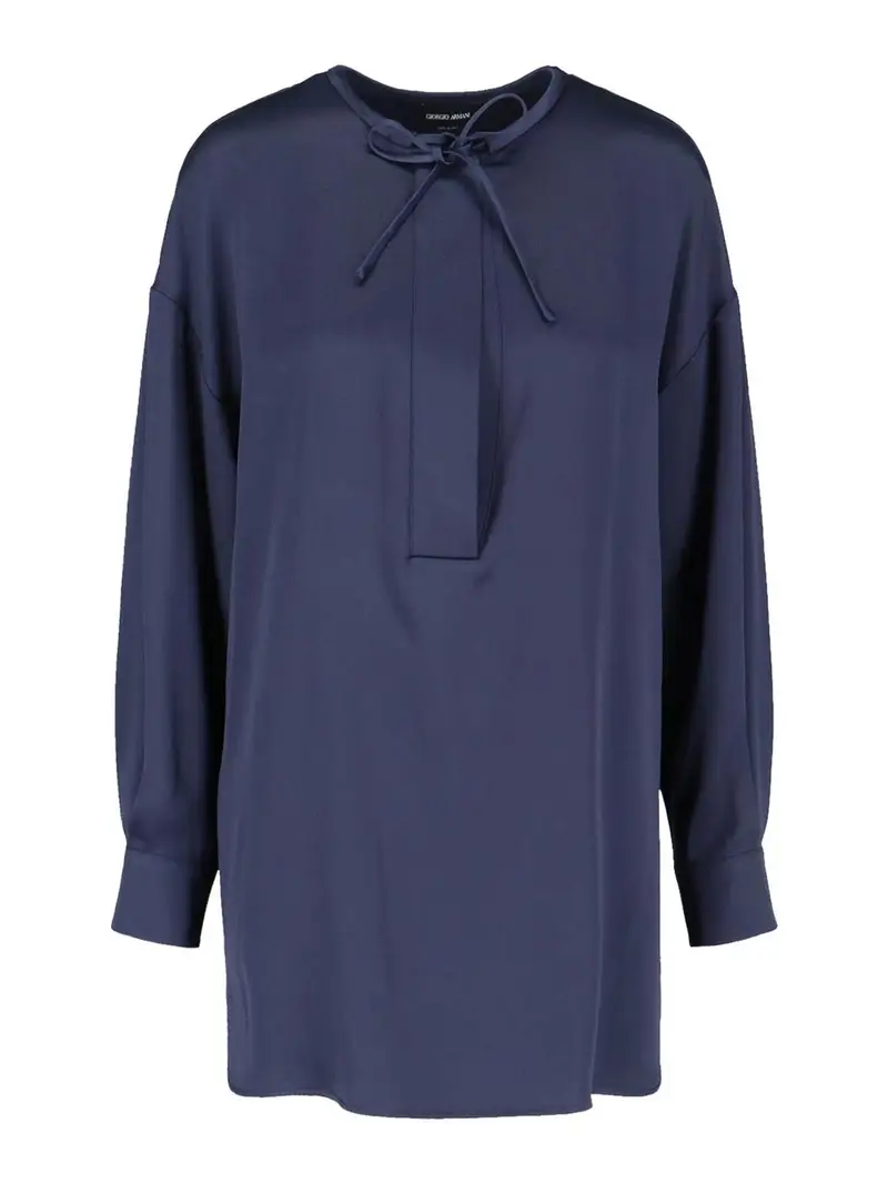 Camicia In Seta Blu
