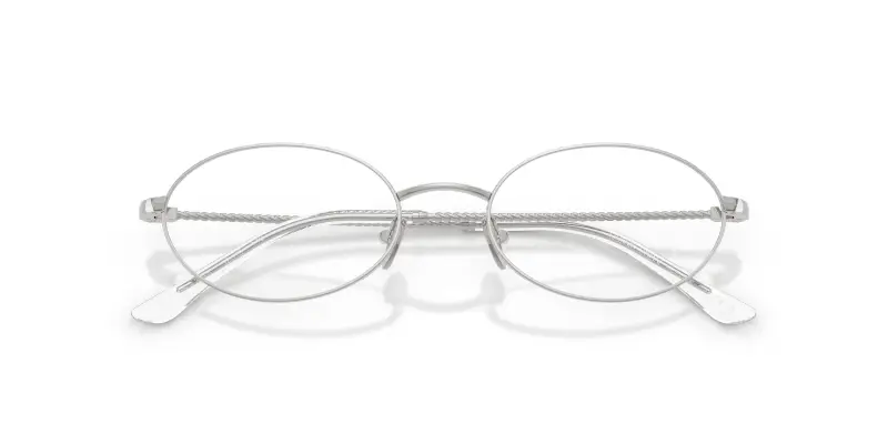 Donna AR5165 3015 Montature da vista Acciaio Argento Trasparente Rotonda Normale miniatura 2