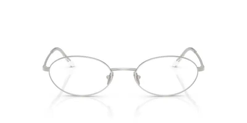 Donna AR5165 3015 Montature da vista Acciaio Argento Trasparente Rotonda Normale miniatura 3