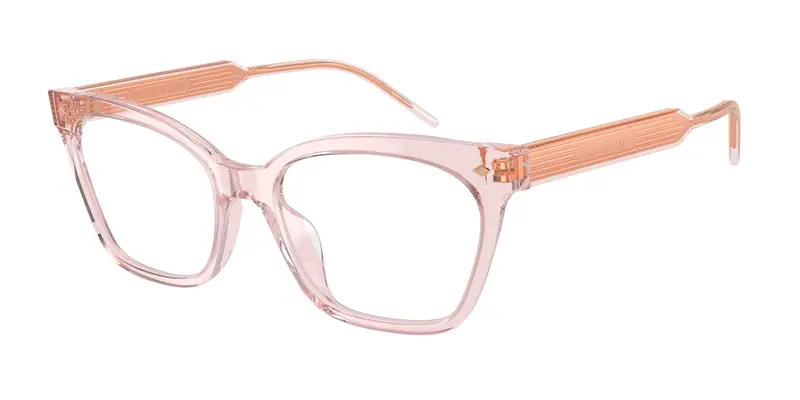 Giorgio Armani Donna AR7257U 6073 Montature da vista Acetato Rosa Trasparente Cat Eye Normale