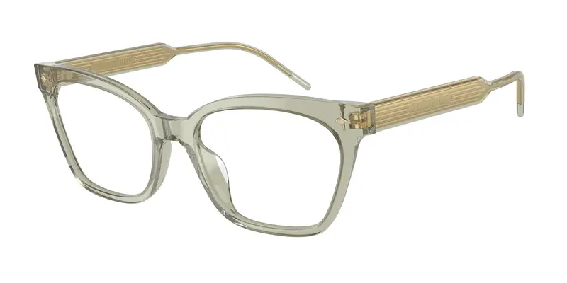 Giorgio Armani Donna AR7257U 6083 Montature da vista Acetato Verde Trasparente Cat Eye Normale